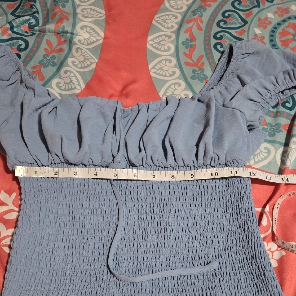 3/$10 Love Tree Blue Mini Dress Elegant and Chic - Picture 4 of 5